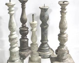 7007 - 6 Wood Candle Prickets
