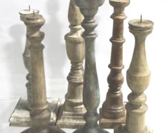 7009 - 6 Wood Candle Prickets
