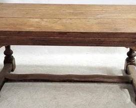 4017 - English Carved & Pegged Oak Tavern Table 30 x 73 x 33
