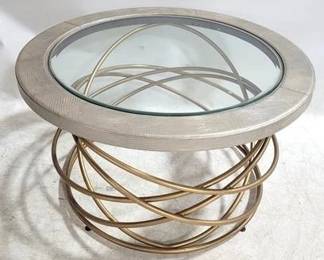 4123 - Butler Specialty Reptilian Glass Top Coffee Table 20 x 36
