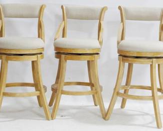 263 - 3 Swivel Upholstered Barstools 45x20x21 seat height 31"
