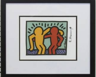 9048 - Best Buddies Giclee by Keith Haring 20.5 X 18.5
