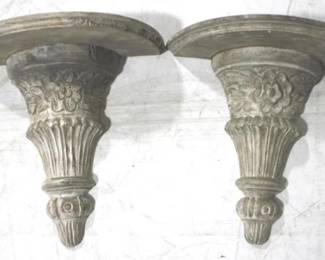 7008 - Pair Wood Wall Corbels - 14" x 13"
