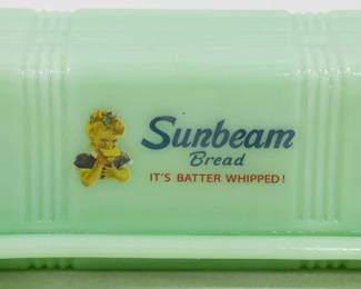 1142 - Jadeite Sunbeam Butter Dish 3x6.5x3
