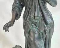 75 - Bronze 62" Tall Lady Statue 62 x 16 x 16
