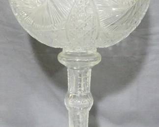 3218 - Monumental Cut Glass Compote 16.5x11"
