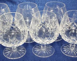6294 - 6 Waterford Crystal Brandy Snifters 5.5"
