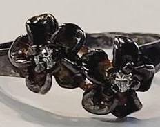 54 - Sterling size 5.5 Floral Ring
