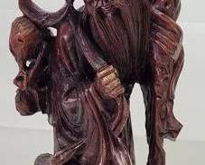 4261 - Asian Wood Carved Figurine 16"
