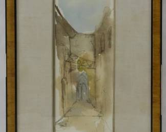 1251 - Signed Watercolor Frame 1972 14x18.5
