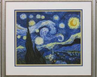 9023 - Starry Night Giclee by Vincent Van Gogh 24.5 X 22
