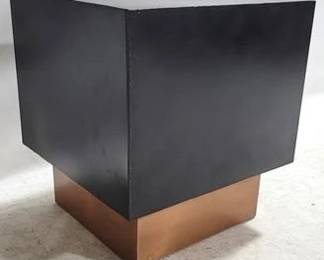 4109 - Metal 2 Tone Cube Table 20 x 18 x 18
