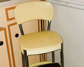 Stainless large microwave, stepstool