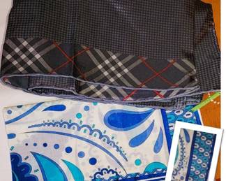 Designer Scarves:  Burberry and Emilio Pucci