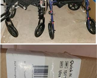 Wheelchair, Rollator, hospital mattress (new in box)