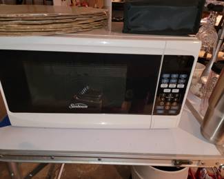 White microwave, small