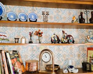 Cookbooks and kitchen decor