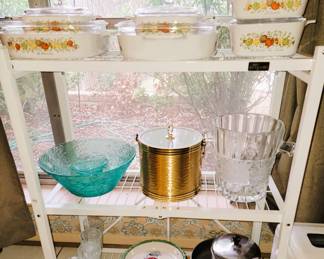 Corning Ware, ice chests, Revere Ware, servers