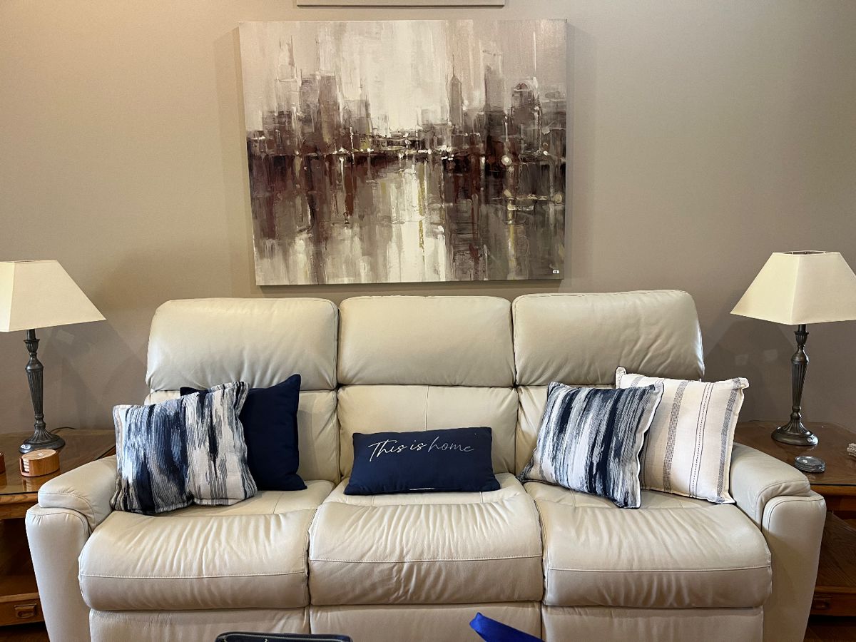 Leather sofa- like new