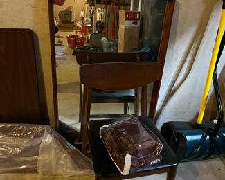 Midcentury chair, mirror