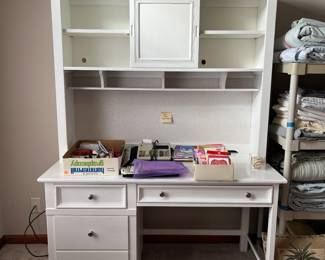 Young America desk with bookcase topper