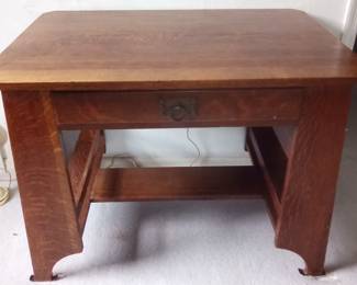 Mission Style / Arts and Crafts, quartersawn / tiger oak desk in excellent condition at my upcoming estate sale in Ormond Beach. $150.00 FIRM. If you would like to see and /or purchase this piece call Chris at 386-405-1867