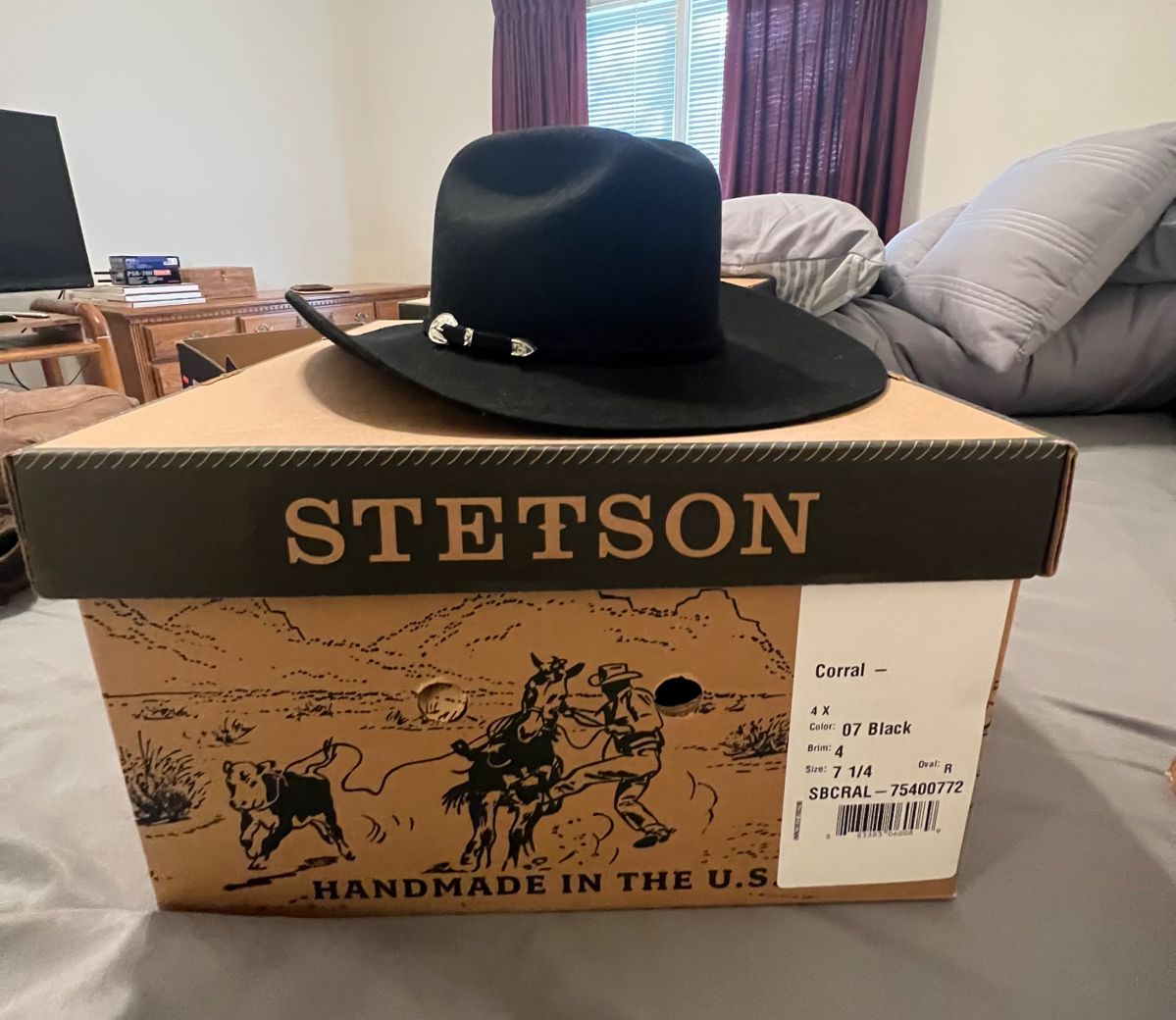 Black Stetson Hat- New in Box- $75