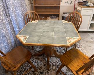 Tile Top Table and 4 Chairs- $198