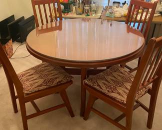 Round Dining Table and 4 Chairs Set- $198