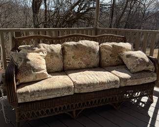 SOLD Wicker Couch $150