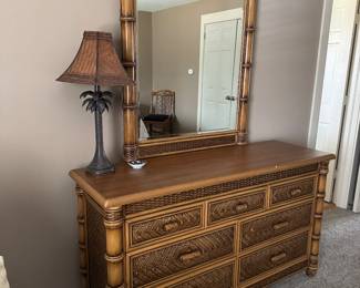 $150 faux bamboo dresser