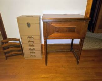 Sewing machine and file cabinet 
