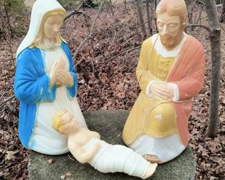 1960's blowmold Christmas set 