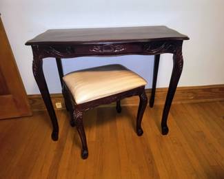 Vanity table and bench 