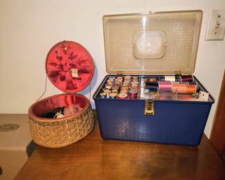 Sewing basket and large sewing kit
