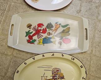 vintage trays and platters