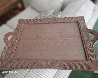 carved tray