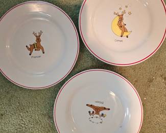 12 reindeer plates