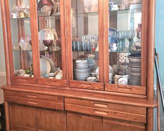 Mid-century- modern China hutch 