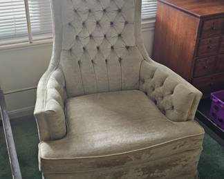 vintage velvet chair