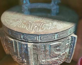 unusual vintage metal ice bucket