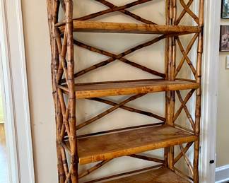 Victorian tortoise shell bamboo etagere!  A must have!  Late 19th C…excellent