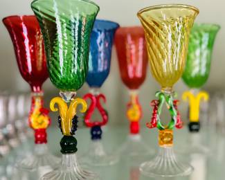 Murano Venetian Glass Cordials
