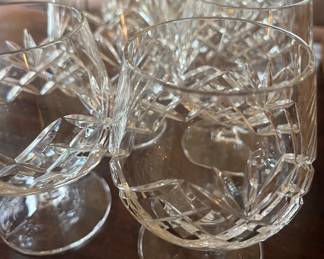 Turn of the century cut glass brandy snifters 