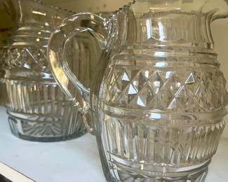 Beautiful cut glass pitchers 