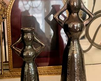 Lalaounis Sterling maiden candlesticks circa 1940