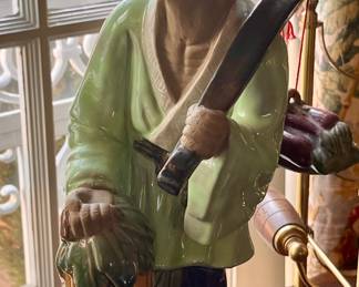 Very large pair of mud statues 