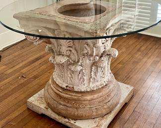 Antique turn of the century custom terra cotta center or dining table…from a NYC antique dealer.