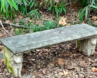 Very vintage lion bench in cement…will require movers.