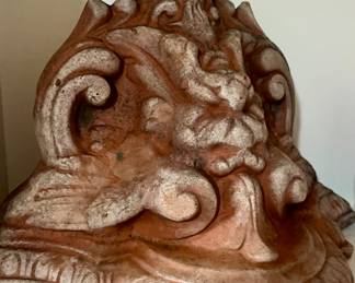 Old terra cotta wall pocket from Italy